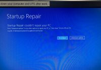 Automatic Repair couldn't repair your PC